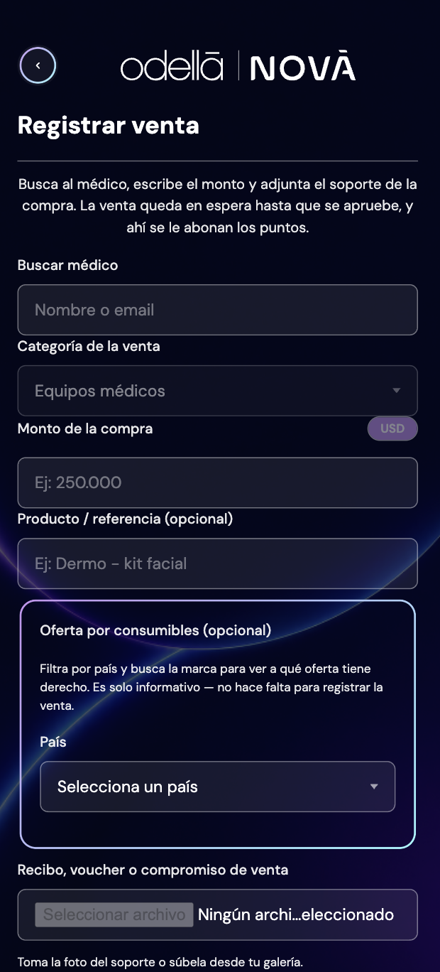 Summit Odellā - Registrar venta