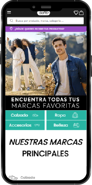 Marcas Dafiti vista mobile