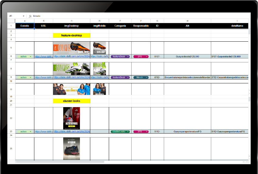 Sincronización Google Sheets desktop 3